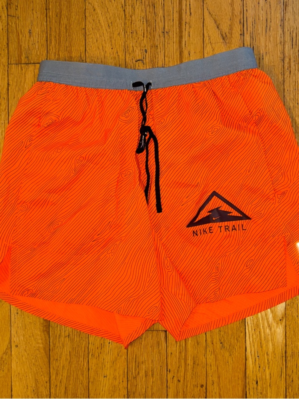 Nike Men’s Dri-FIT Stride Trail Running Shorts - Toral Orange & Black - Small